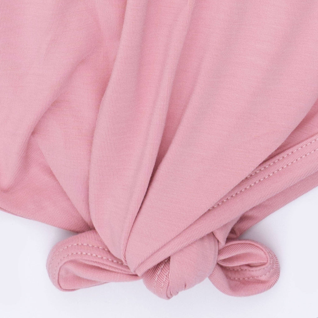 Solid Rose Elegance Knotted Gown & Headband Set