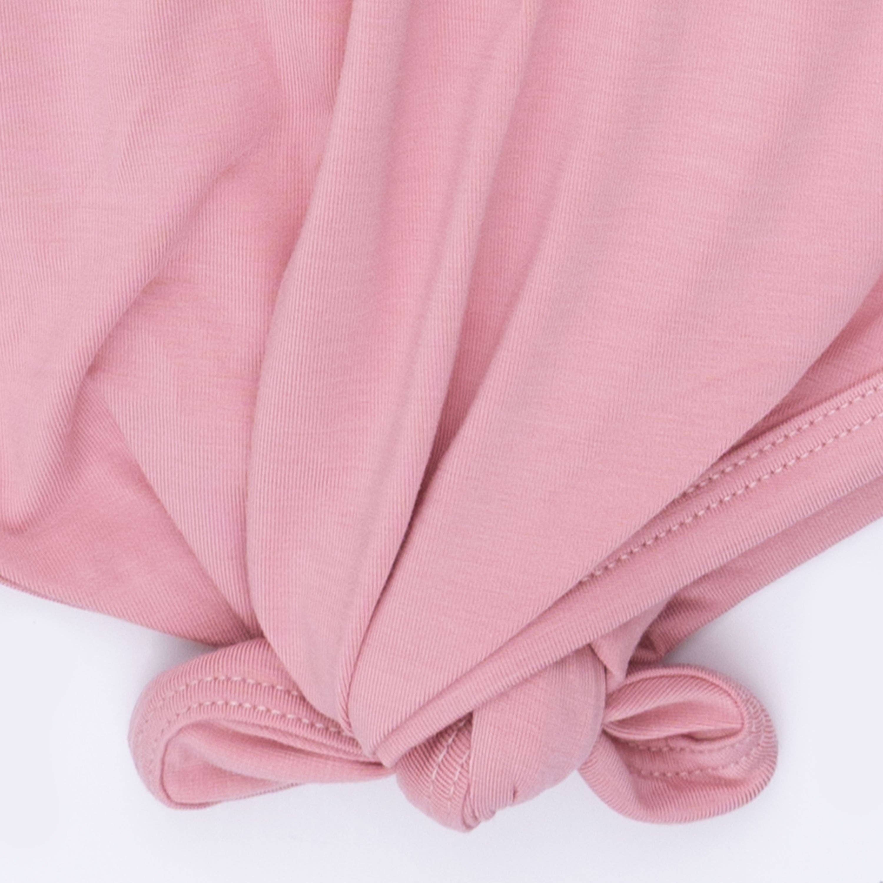 Solid Rose Elegance Knotted Gown & Headband Set