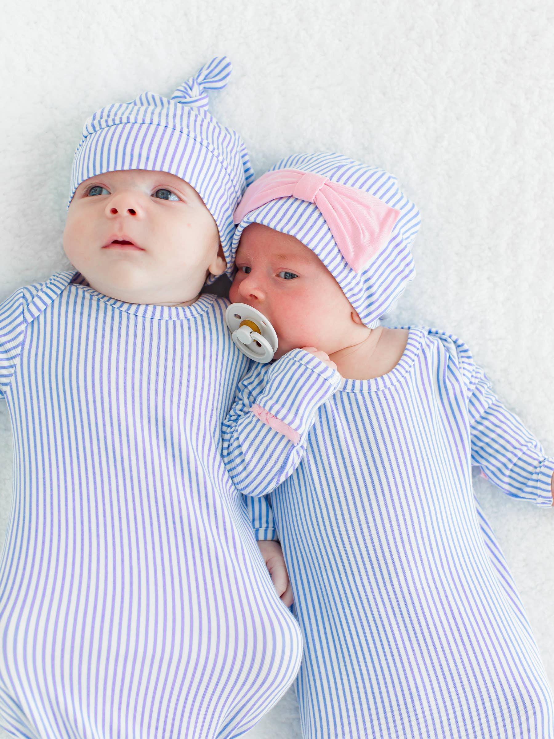Periwinkle SoftSnooze™ Seersucker Bamboo Mommy & Me Robe