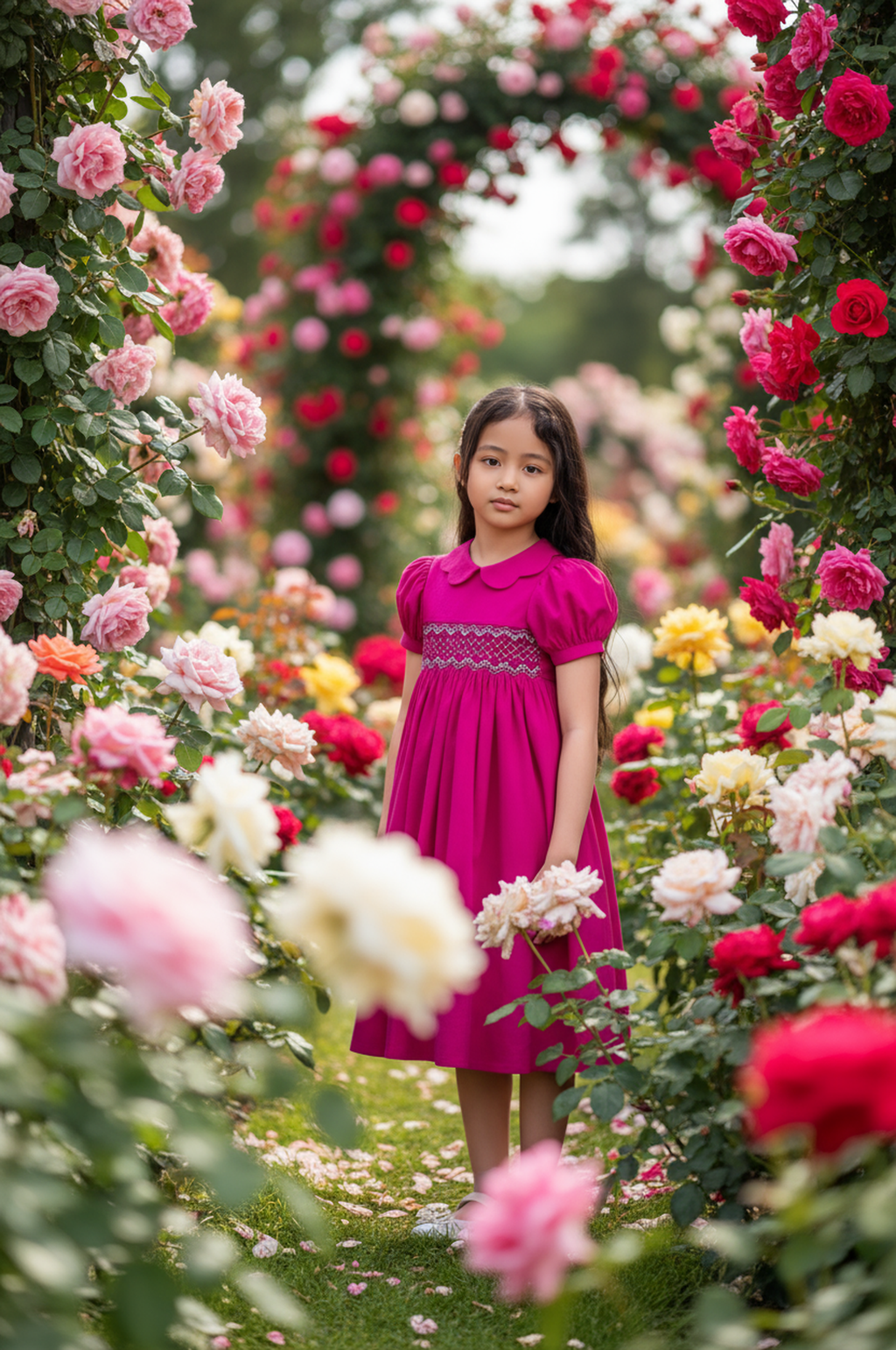 Rose Petal Smocked Dress
