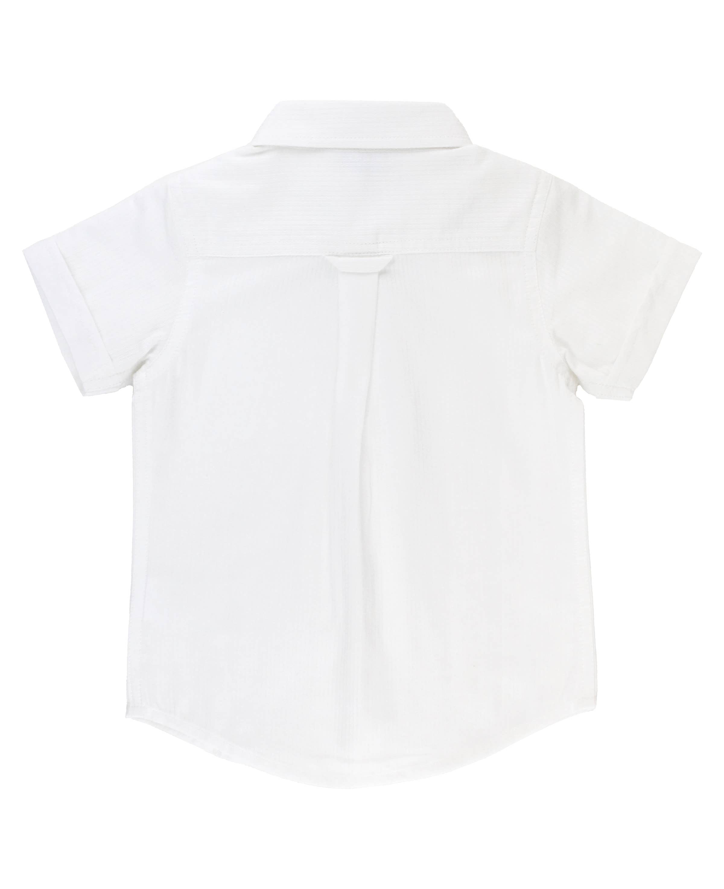 Classic White Rugged Butts Button-Up Shirt
