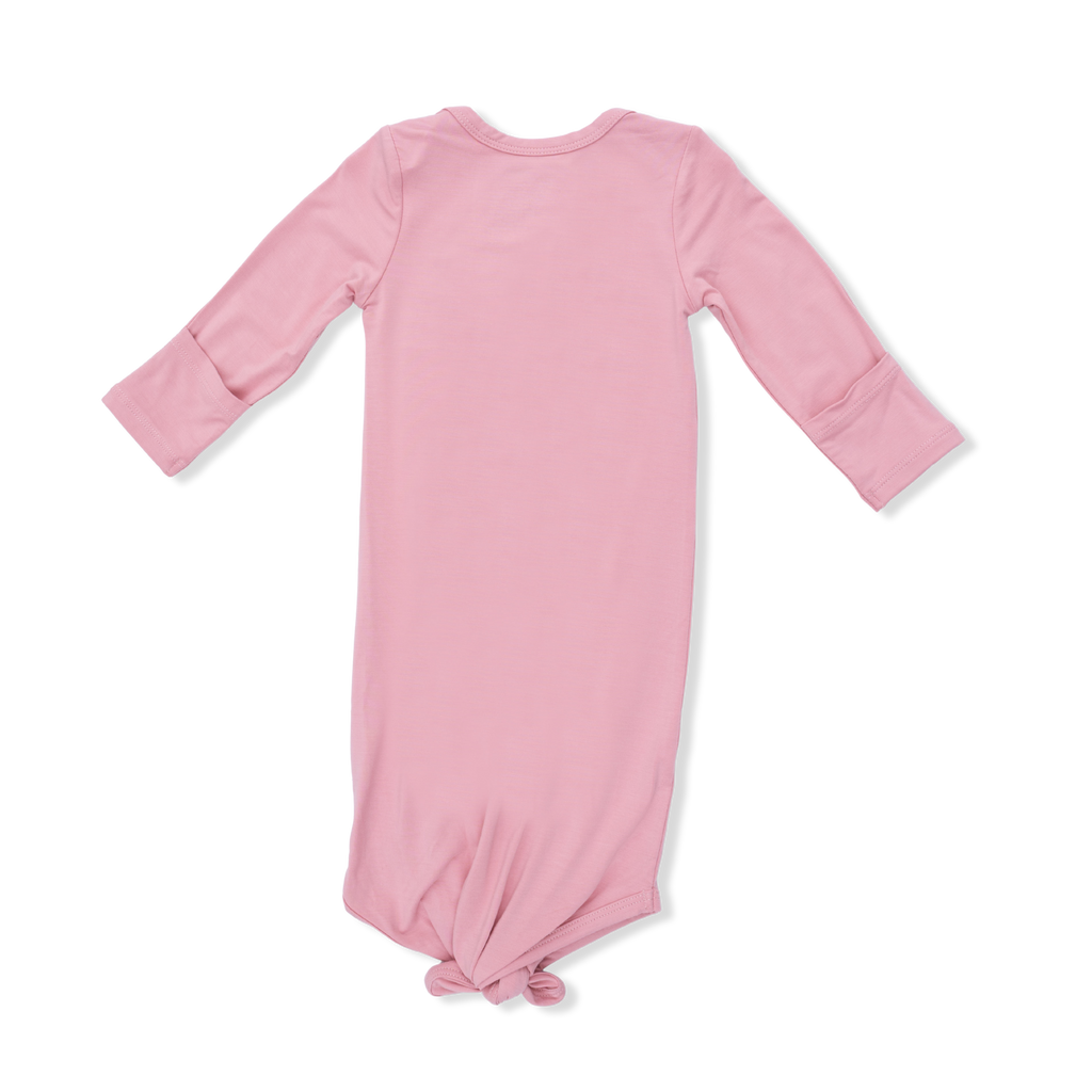 Solid Rose Elegance Knotted Gown & Headband Set