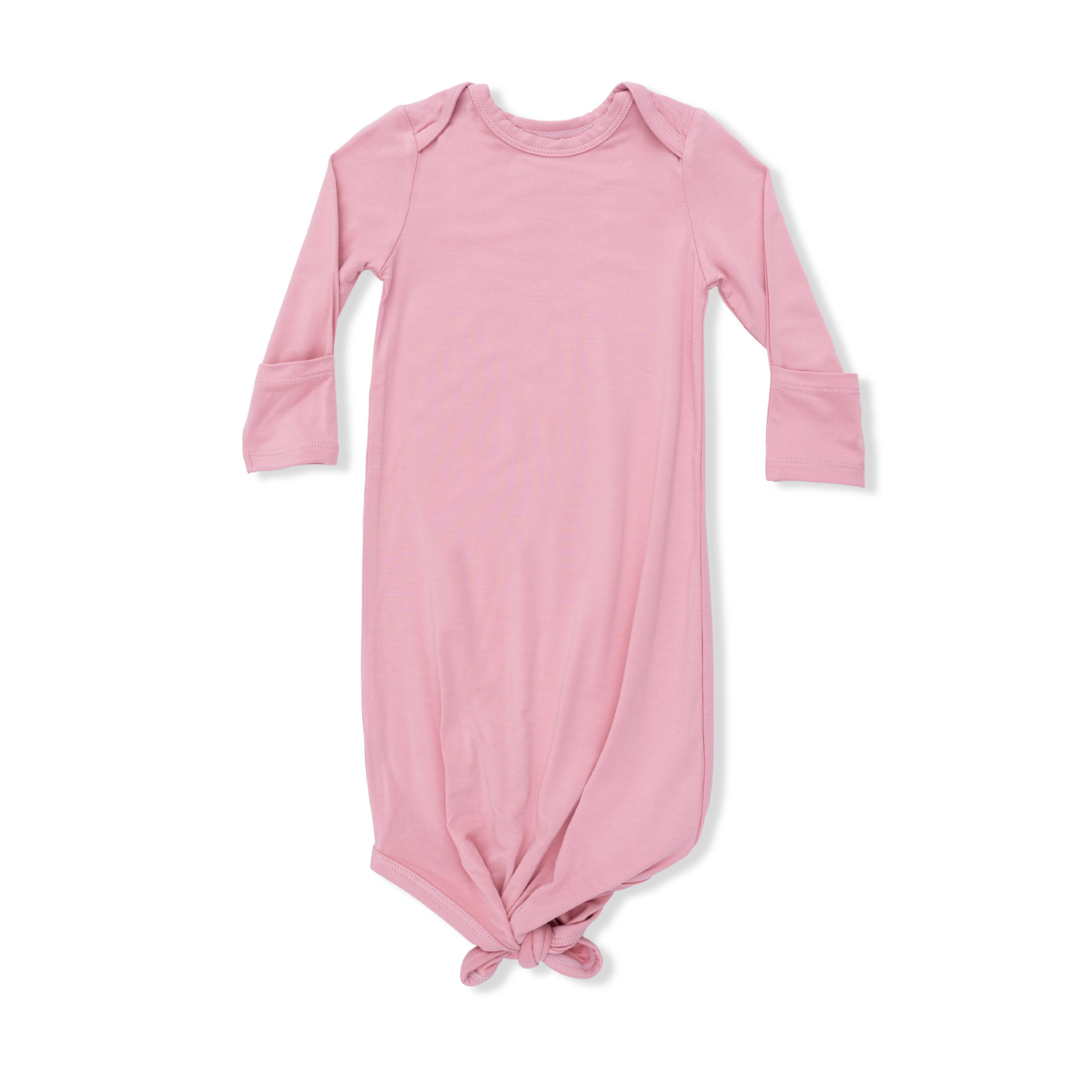 Solid Rose Elegance Knotted Gown & Headband Set