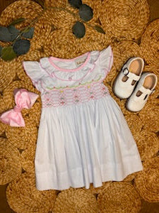 Pink Petals Smocked Dress
