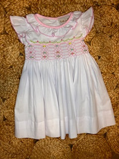 Pink Petals Smocked Dress