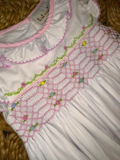 Pink Petals Smocked Dress