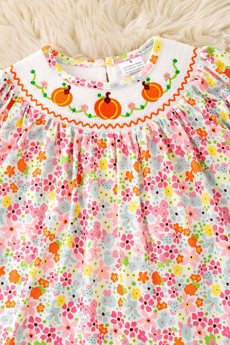 Pumpkin Blooms Smocked Tunic & Ruffle Pants Set