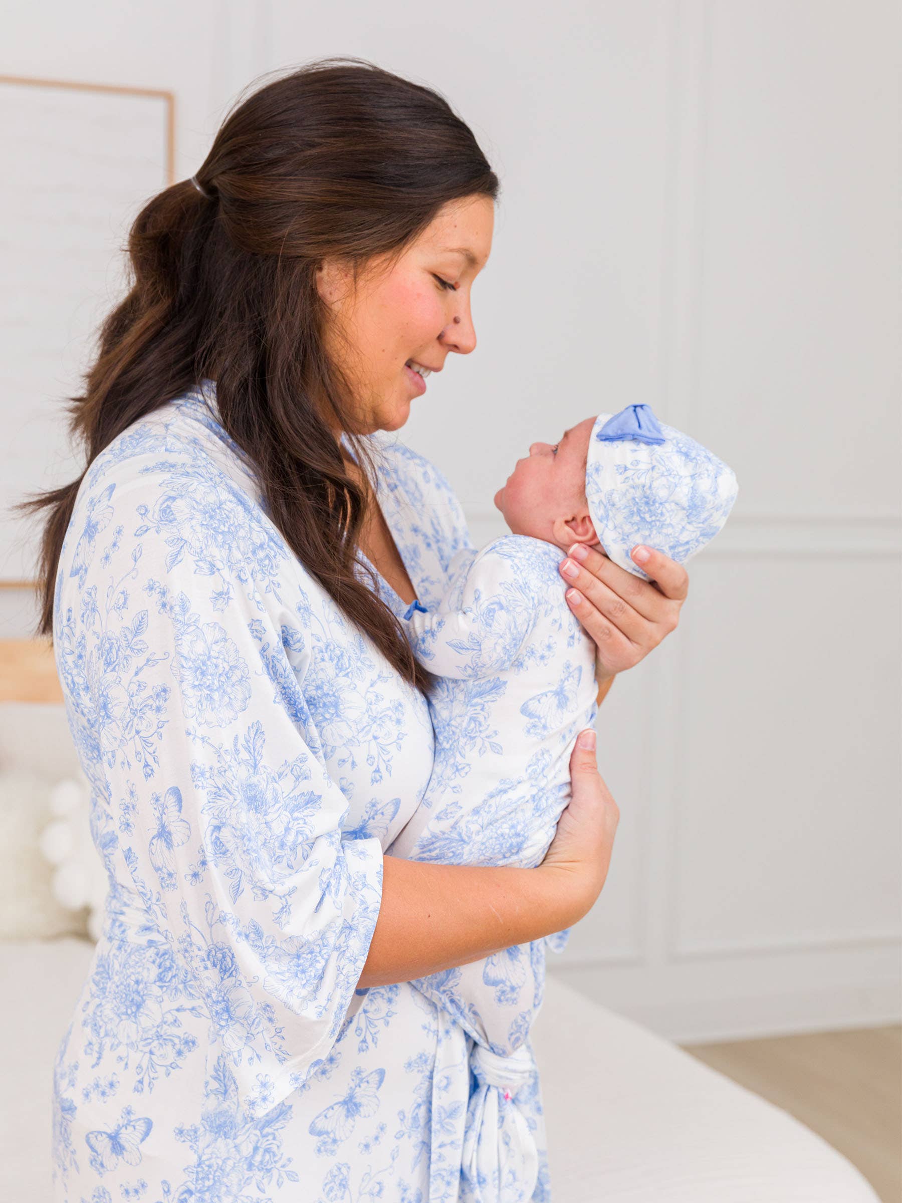 Periwinkle Butterfly Garden SoftSnooze™ Mommy & Me Maternity Robe