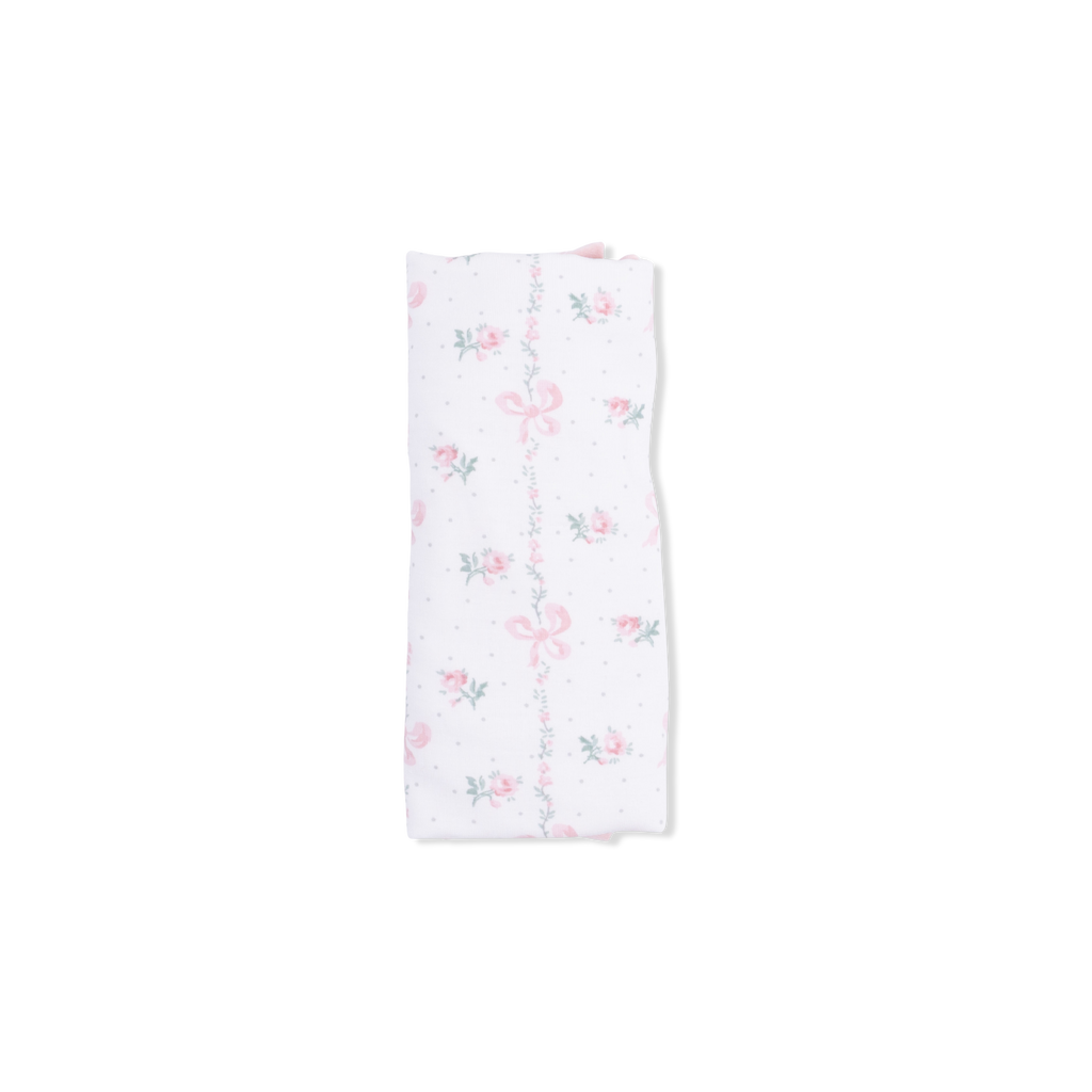 Dainty Buds and Bows Ruffle Burp Cloth