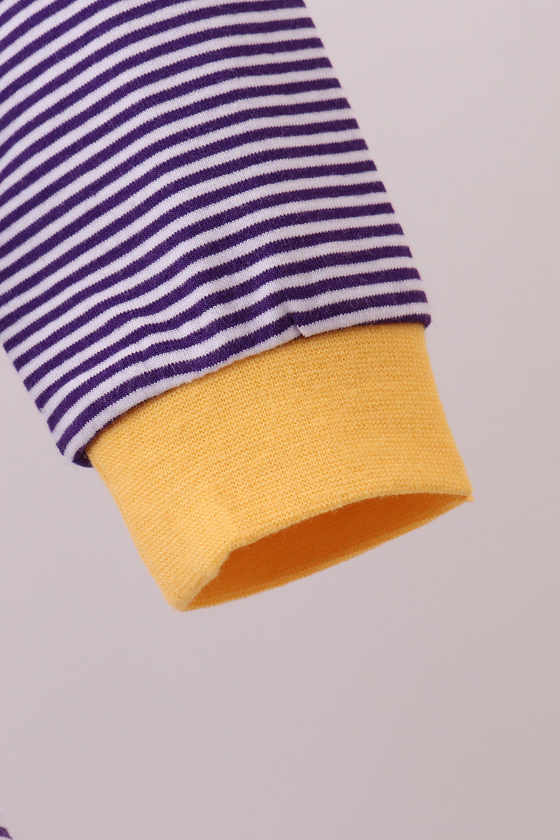 Purple & Gold Striped Tiger Dress