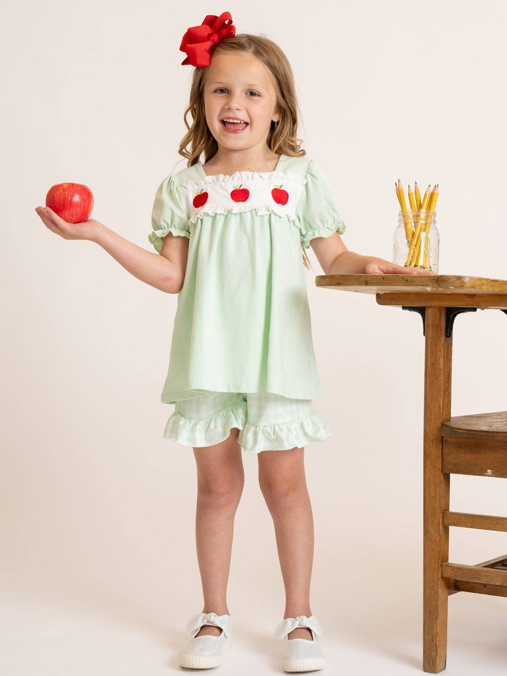 Autumn Apple Girls Short Set
