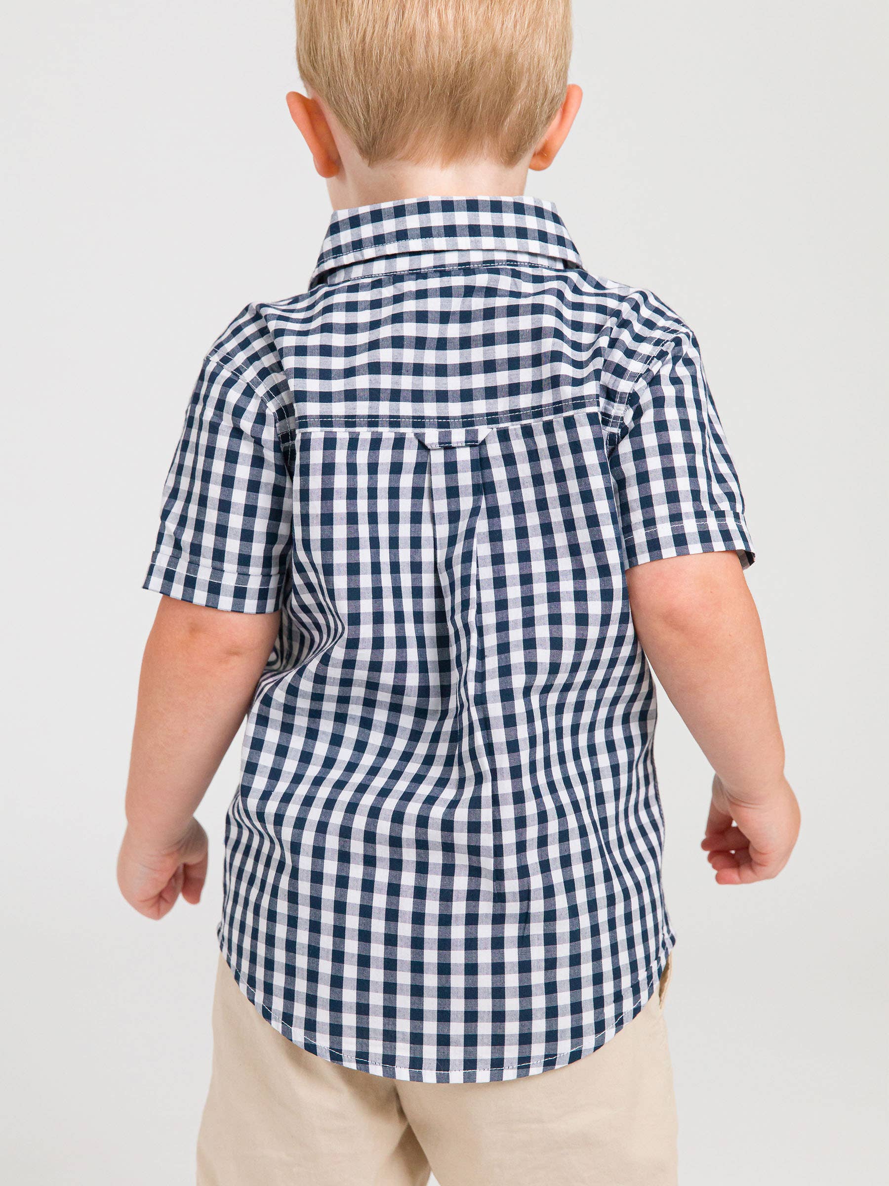 Classic Navy Gingham Rugged Butts Button-Down