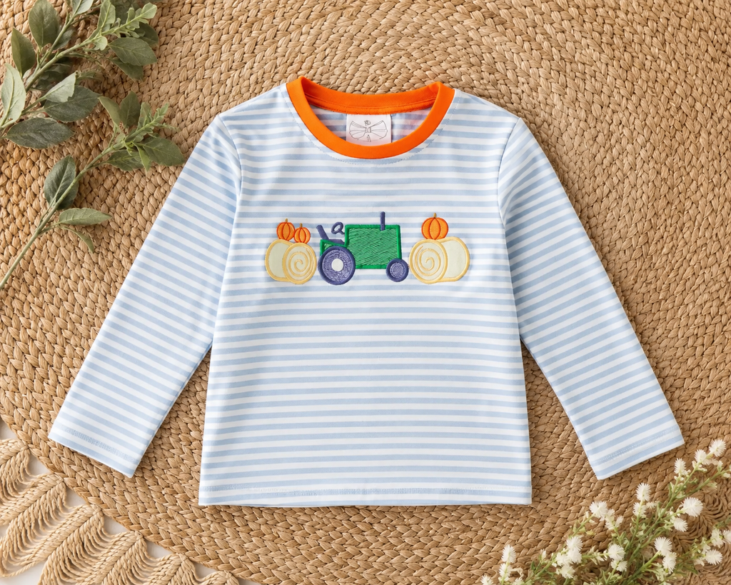 Pumpkin Patch Tractor Boys Shirt