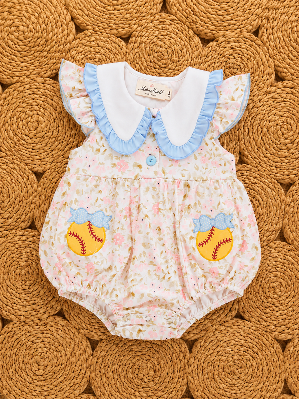 Playtime Softball Embroidered Bubble