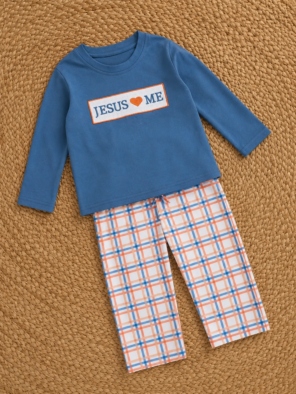 Graceful Plaid Boys "Jesus Loves Me" Outfit