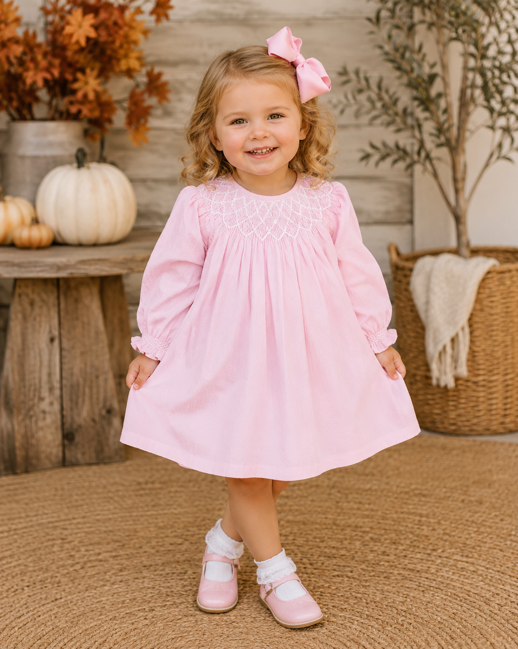 Rose Petal Smocked Dress