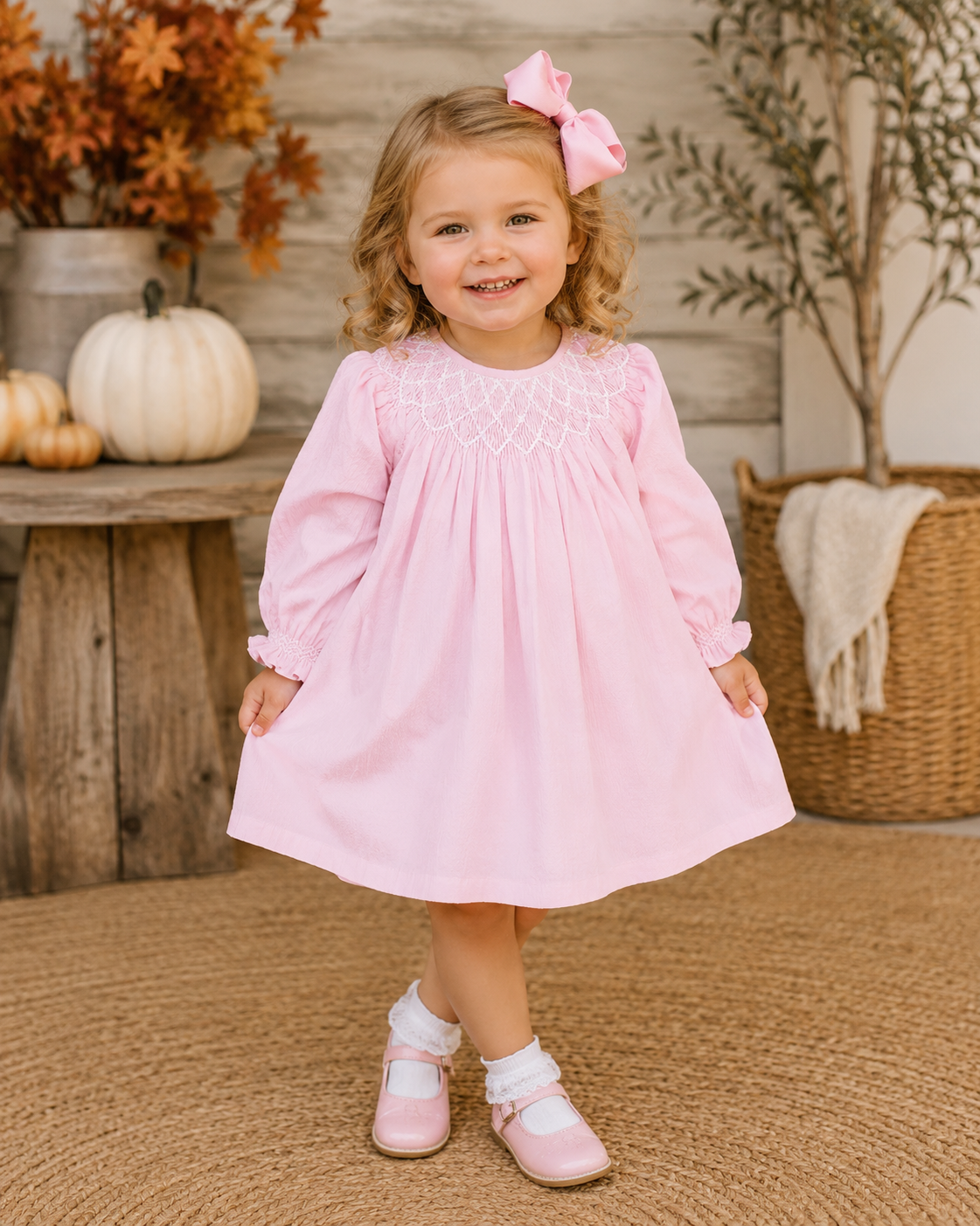 Rose Petal Smocked Dress
