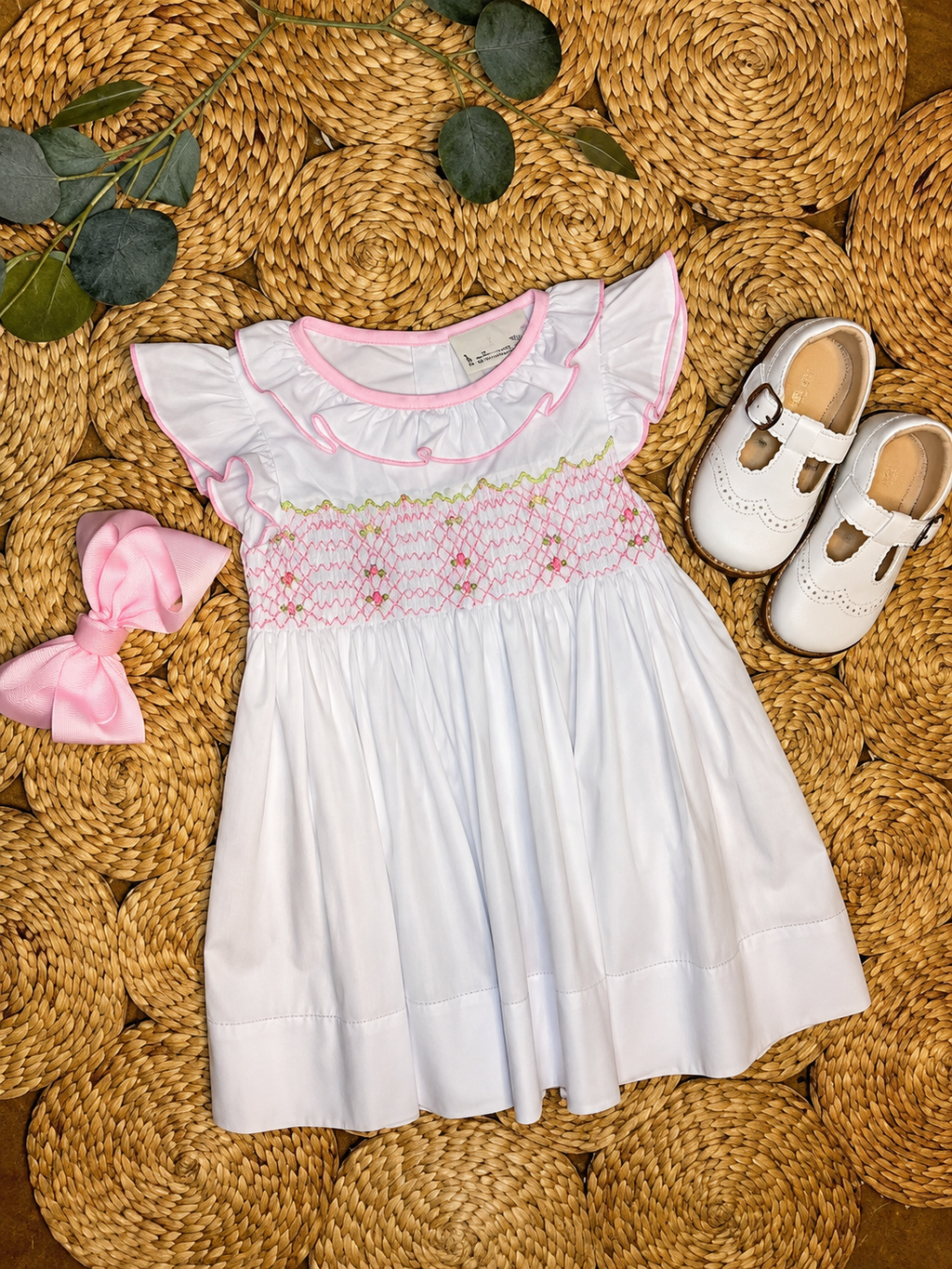 Pink Petals Smocked Dress