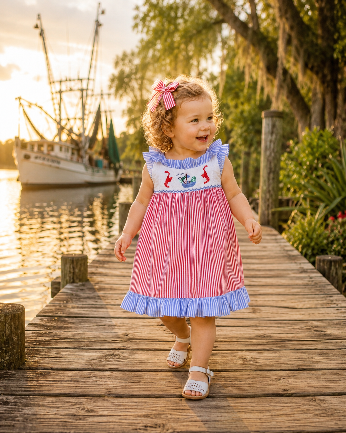 Shrimp Boat Sweetheart Sundress