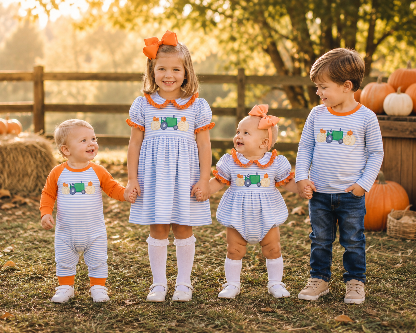 Pumpkin Patch Tractor Dress