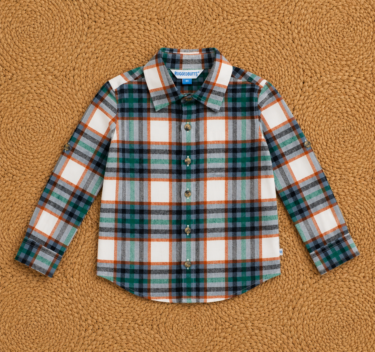 Peyton Plaid Roll-Tab Button Down
