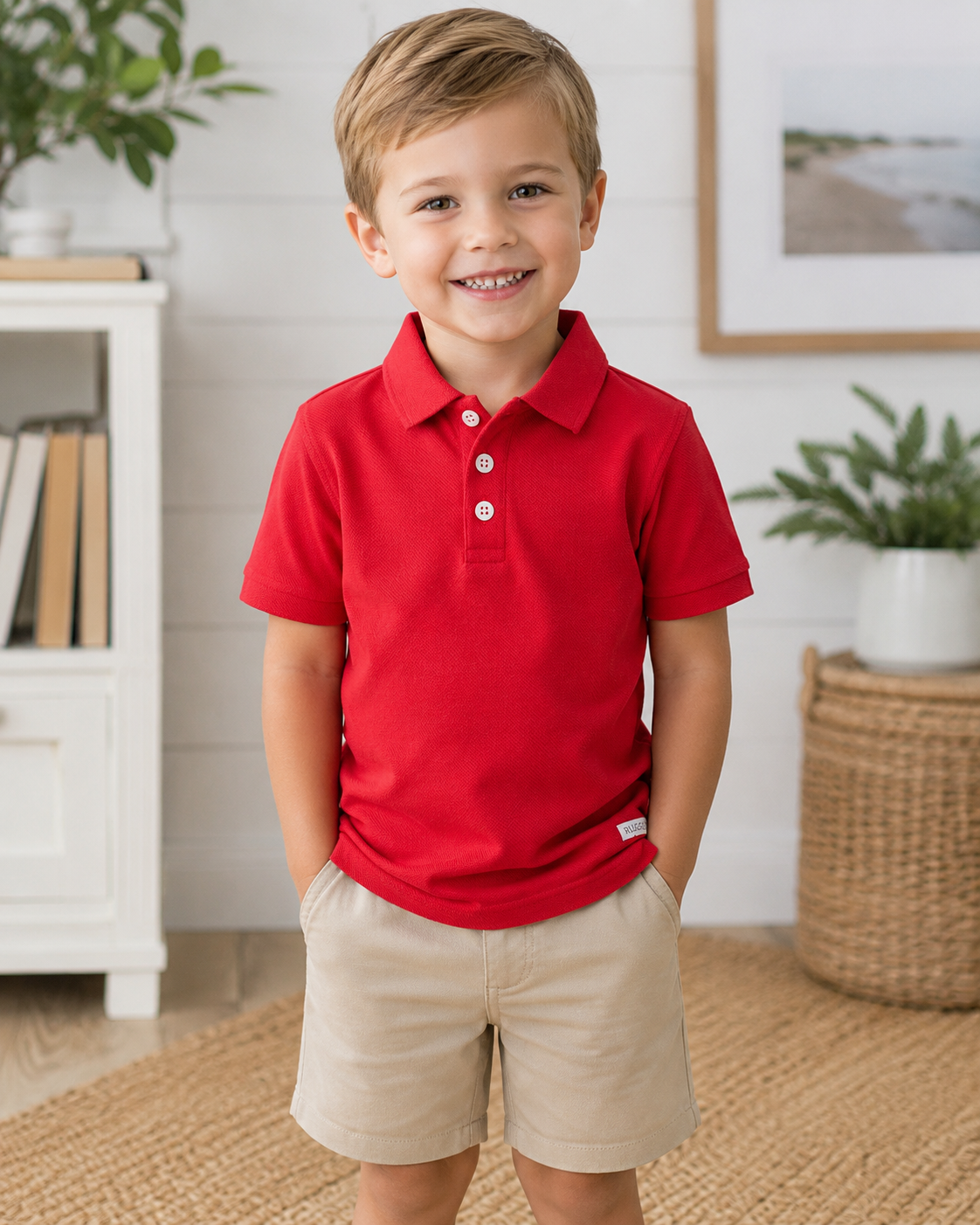 Classic Red Rugged Butts Piqué Polo
