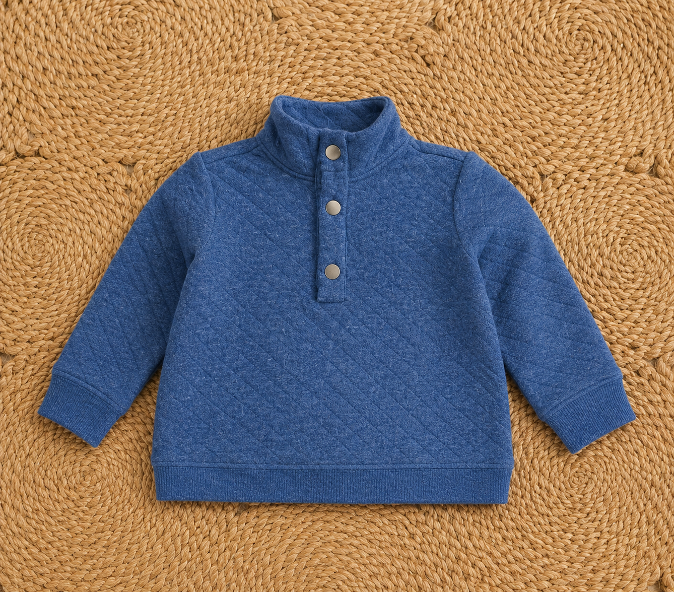 Heathered Indigo Rugged Butts Quilted Pullover
