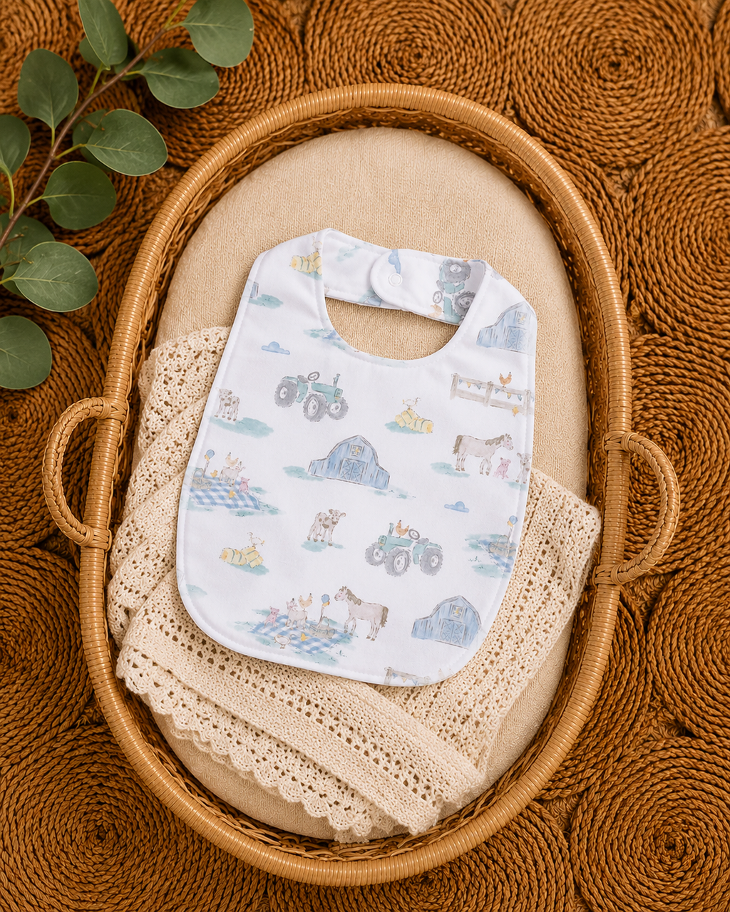 Blue Farm Feeding Bib