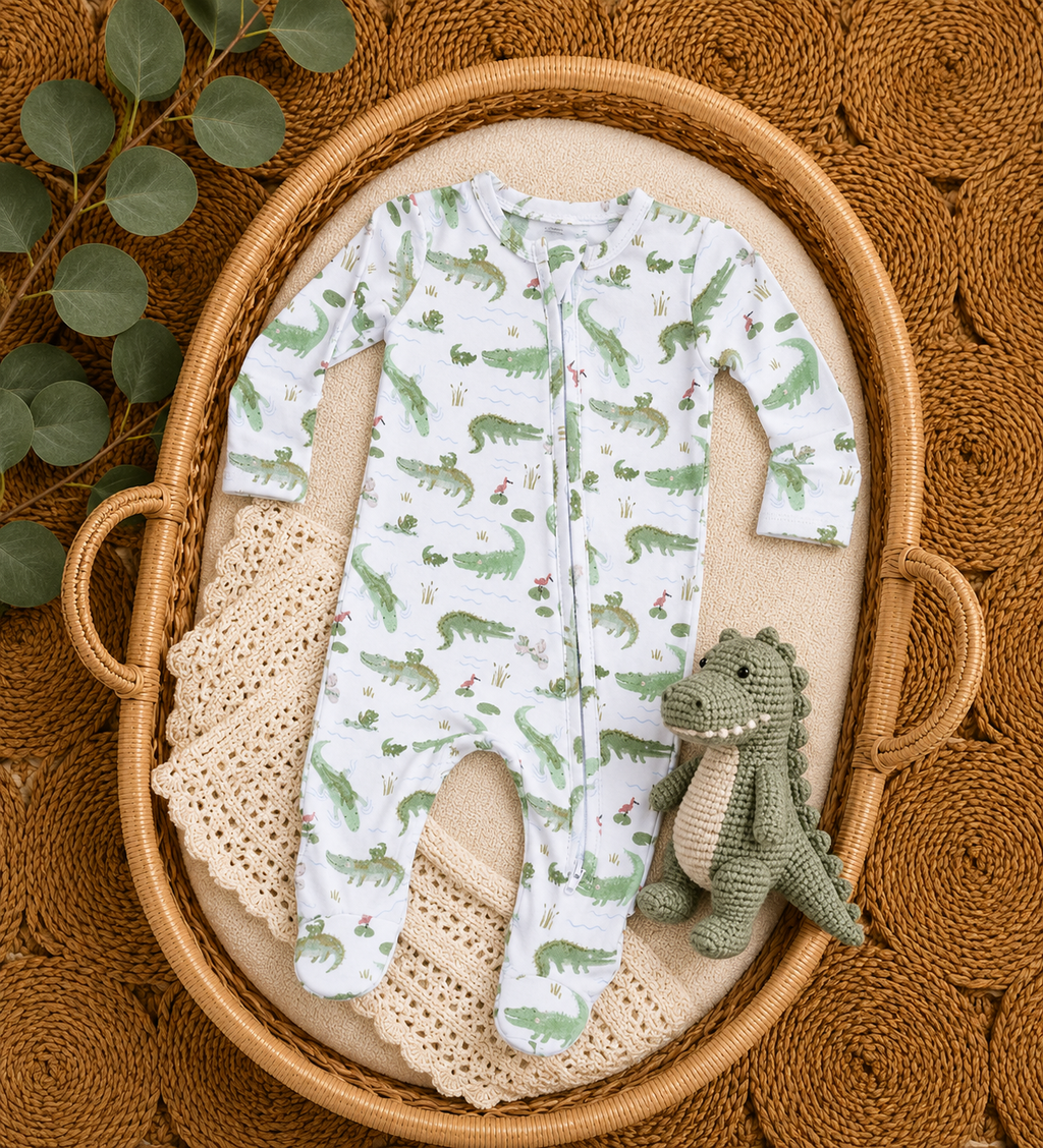 Gator Bamboo Zip Footie