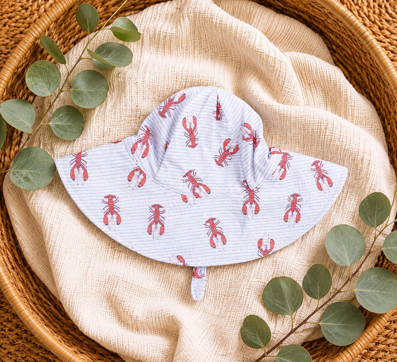 Louisiana Lobster Wide Brim Sun Hat
