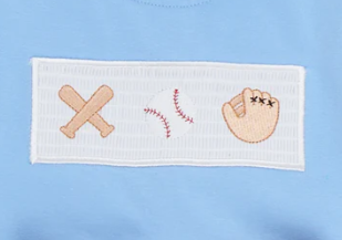 Home Run Batter Smocked Short Set