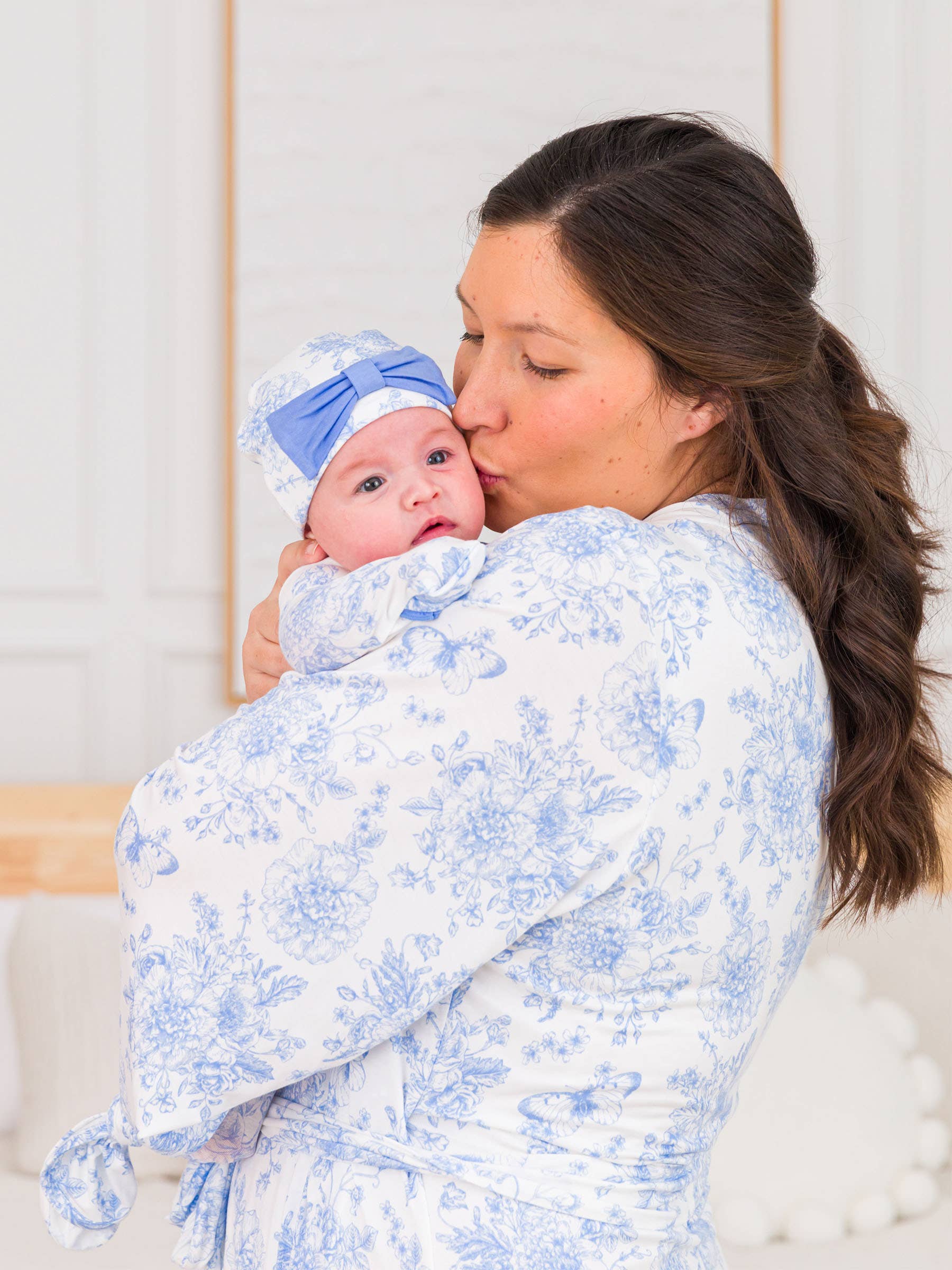 Periwinkle Butterfly Garden SoftSnooze™ Mommy & Me Maternity Robe