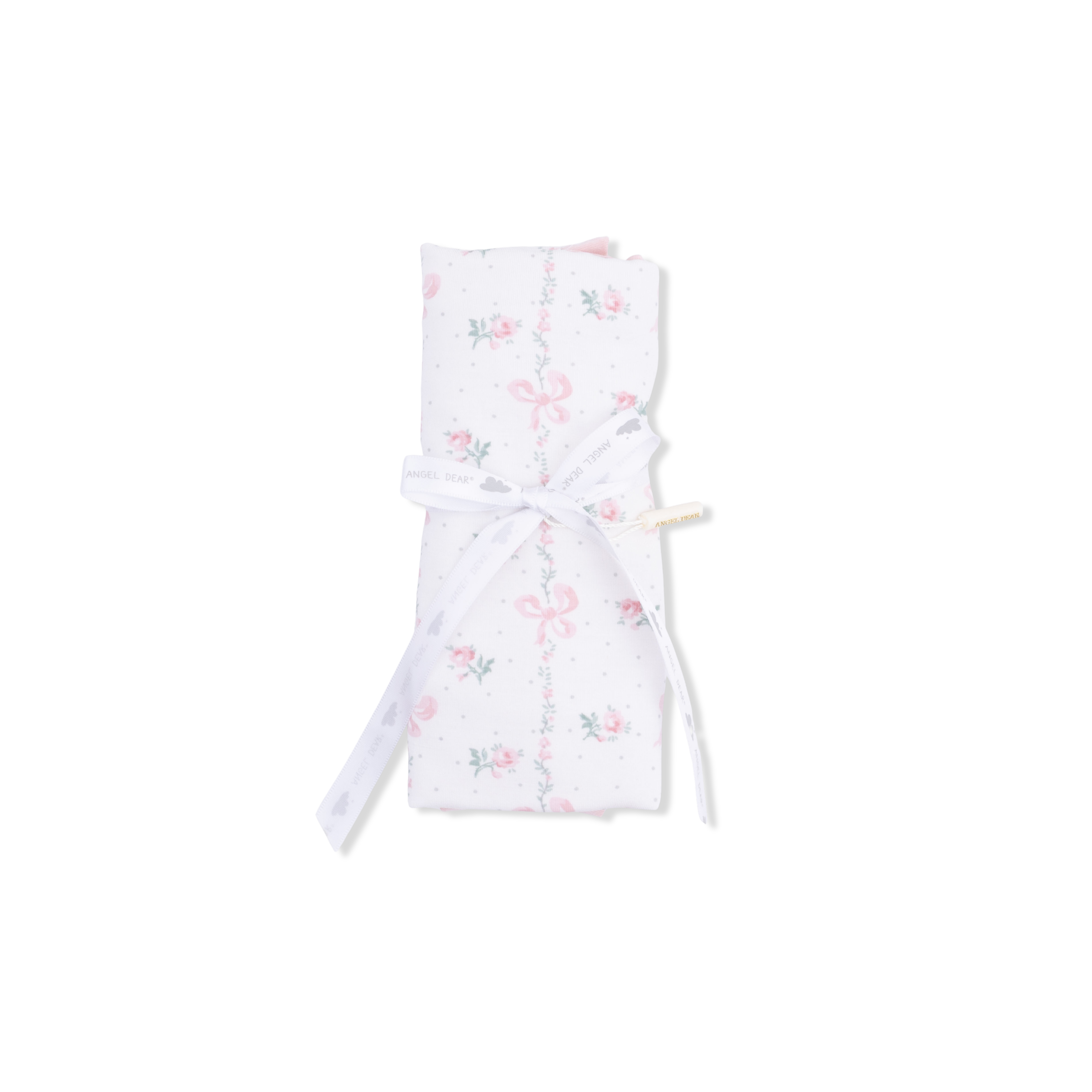Dainty Buds and Bows Ruffle Burp Cloth