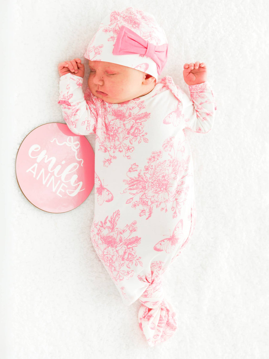 Pink Butterfly Garden Toile SoftSnooze™ Seersucker Bamboo Mommy & Me Robe