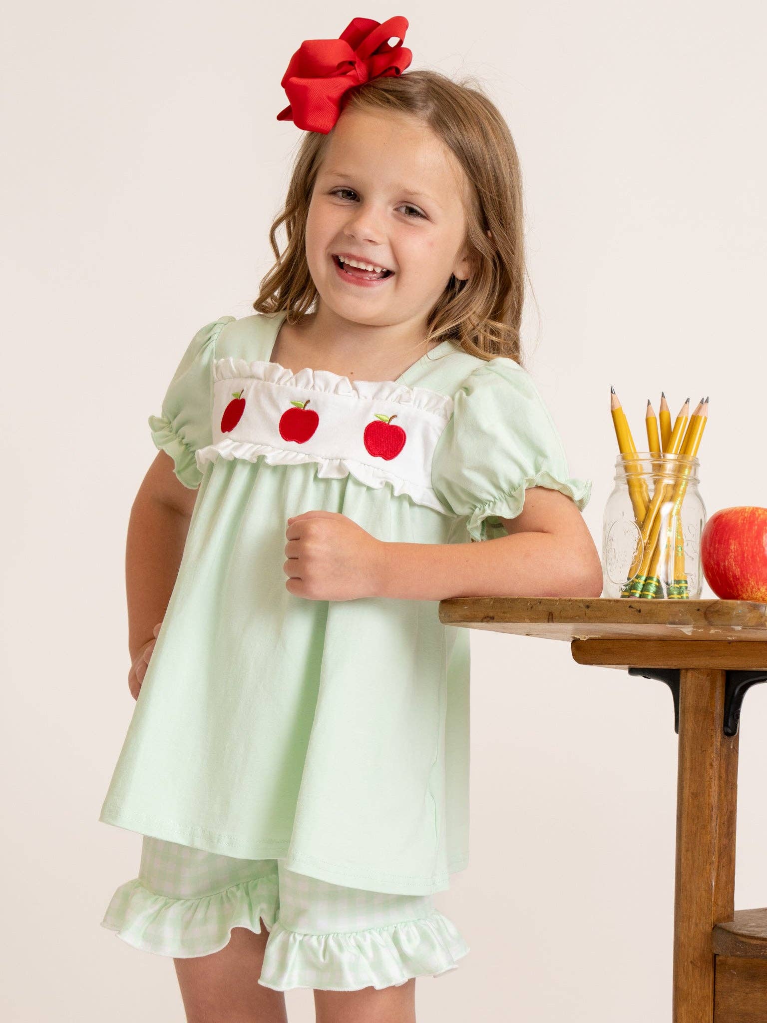 Autumn Apple Girls Short Set
