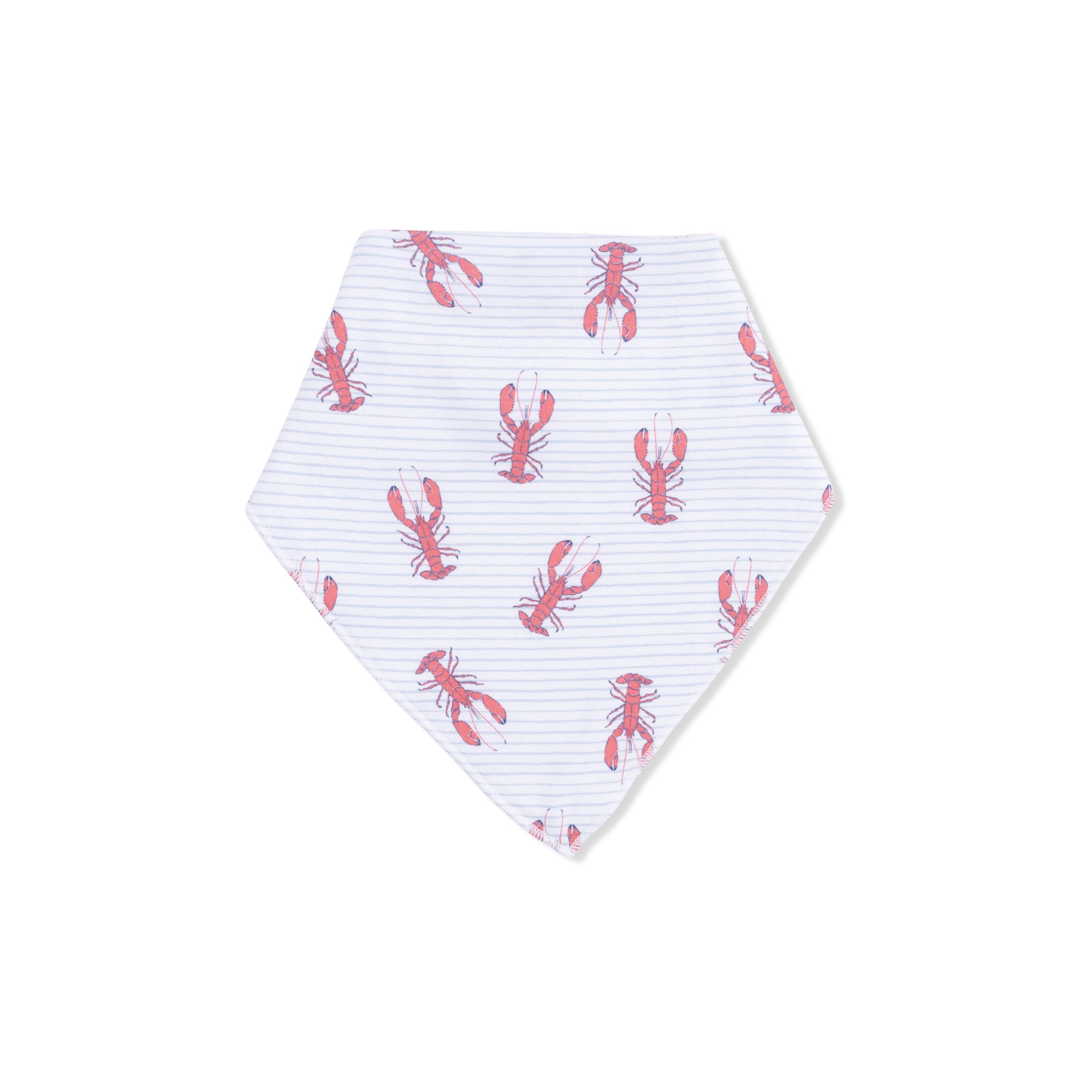 Louisiana Lobster Bamboo Bandana Bib