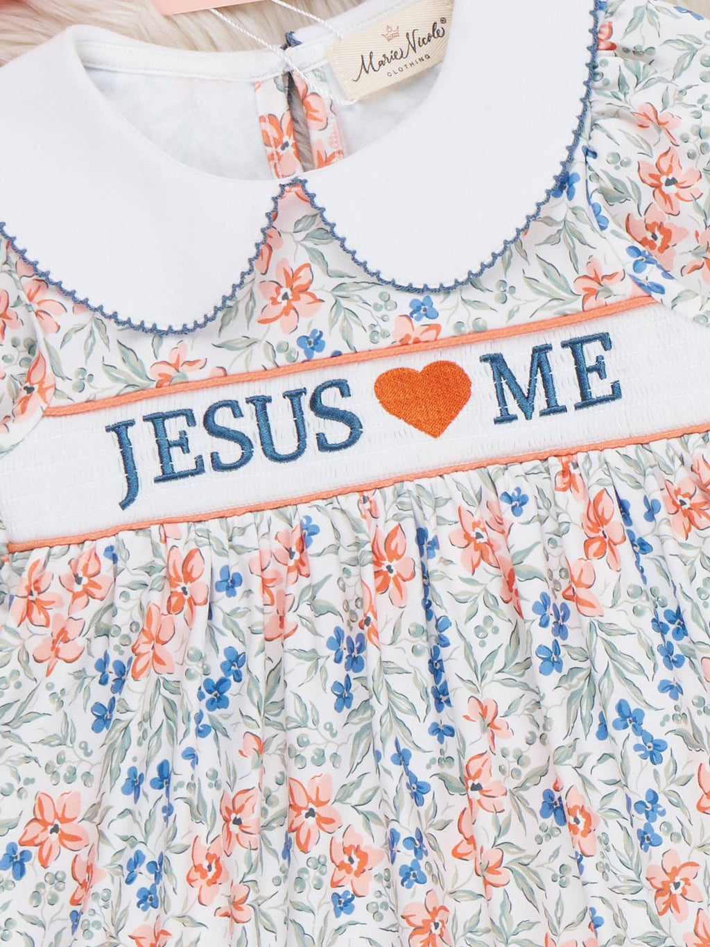 Graceful Floral "Jesus Loves Me" Dress