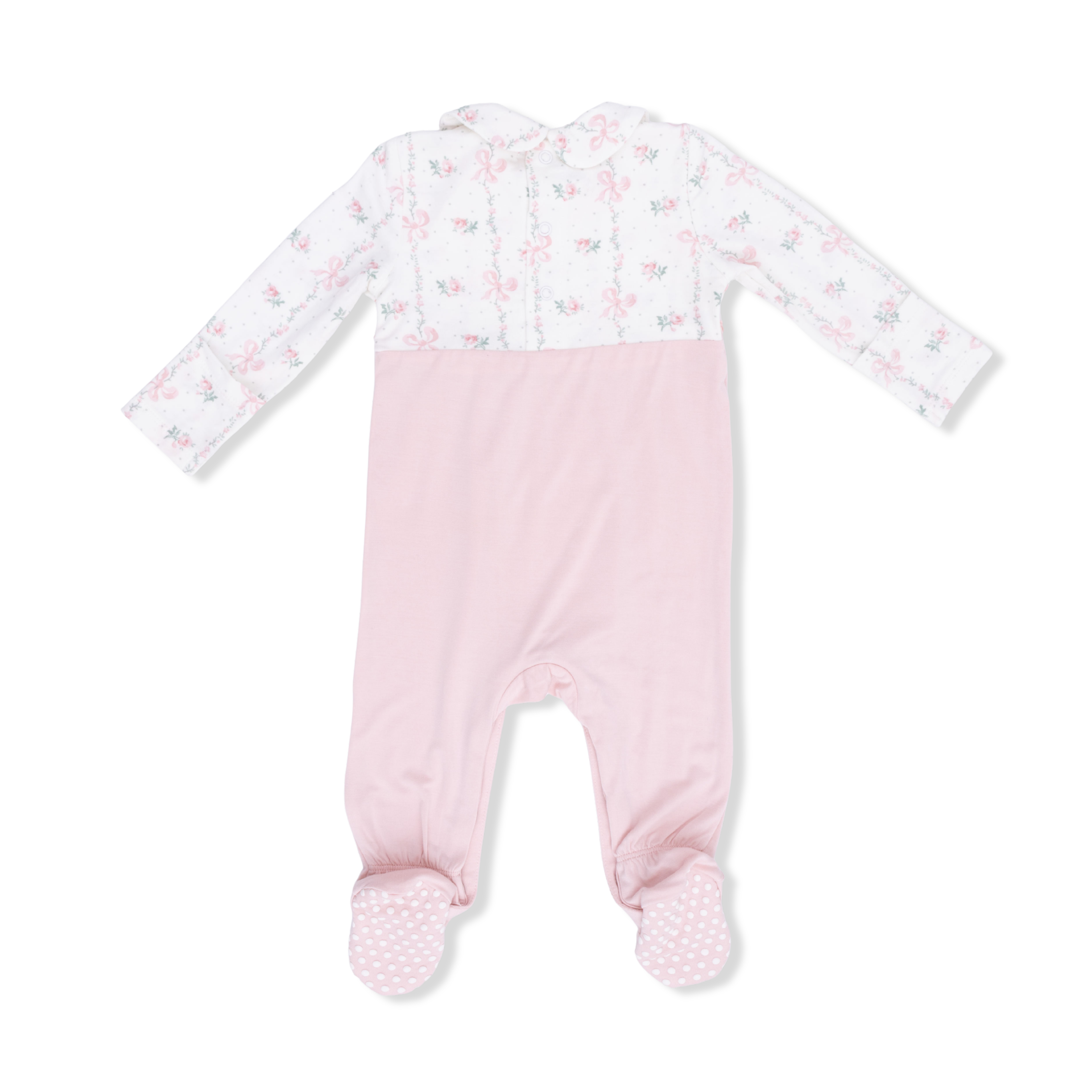 Dainty Buds and Bows Footie with Knotted Headband